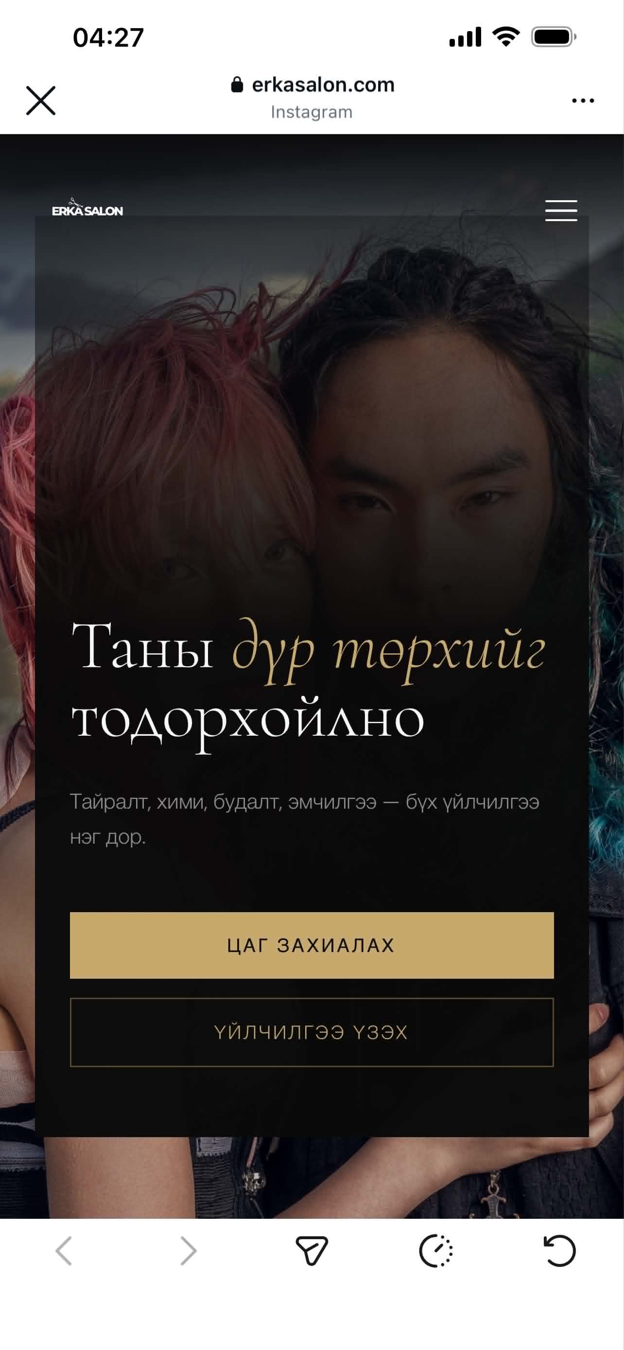 Landing website
